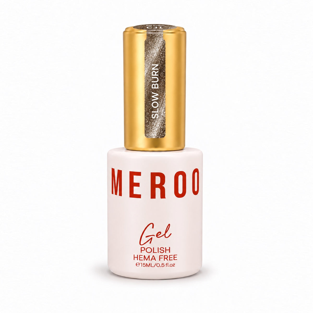 MEROO Slow Burn C31 Cat Eye Gel Polish bottle, 15 ml