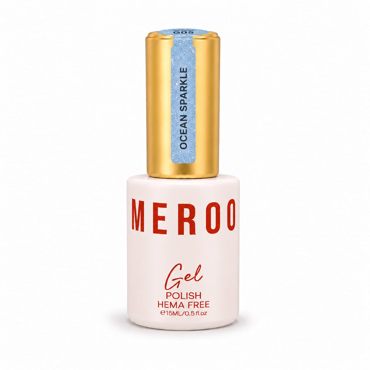 MEROO Ocean Sparkle G05 Glitter Gel Polish bottle, 15 ml