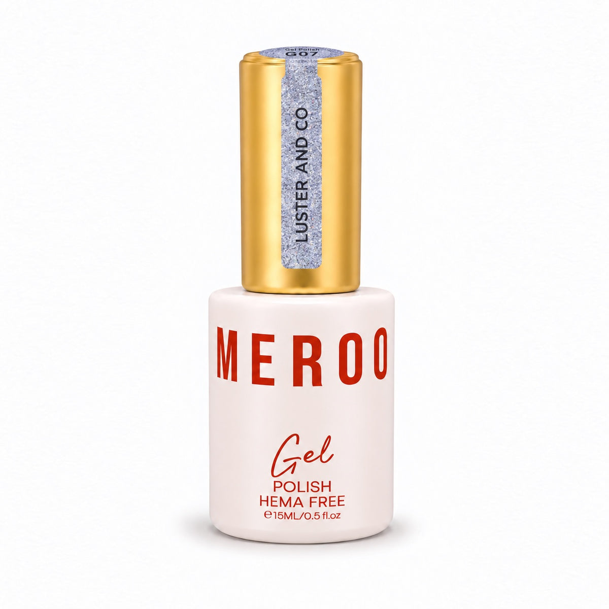 MEROO Luster And Co G07 Glitter Gel Polish bottle, 15 ml