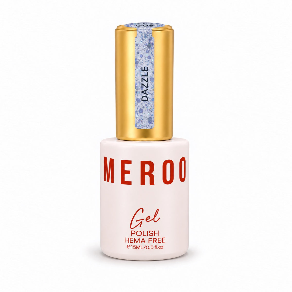 MEROO Dazzle G08 Glitter Gel Polish bottle, 15 ml