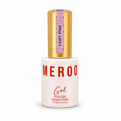 MEROO Fairy Pink G09 Glitter Gel Polish bottle, 15 ml