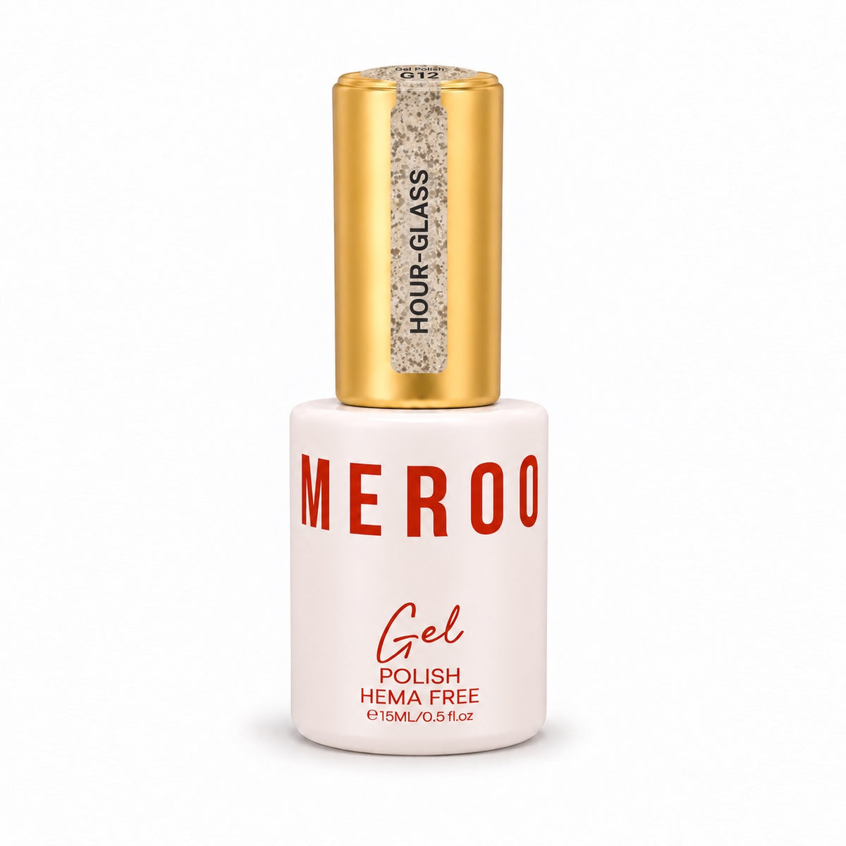MEROO Hour Glass G12 Glitter Gel Polish bottle, 15 ml