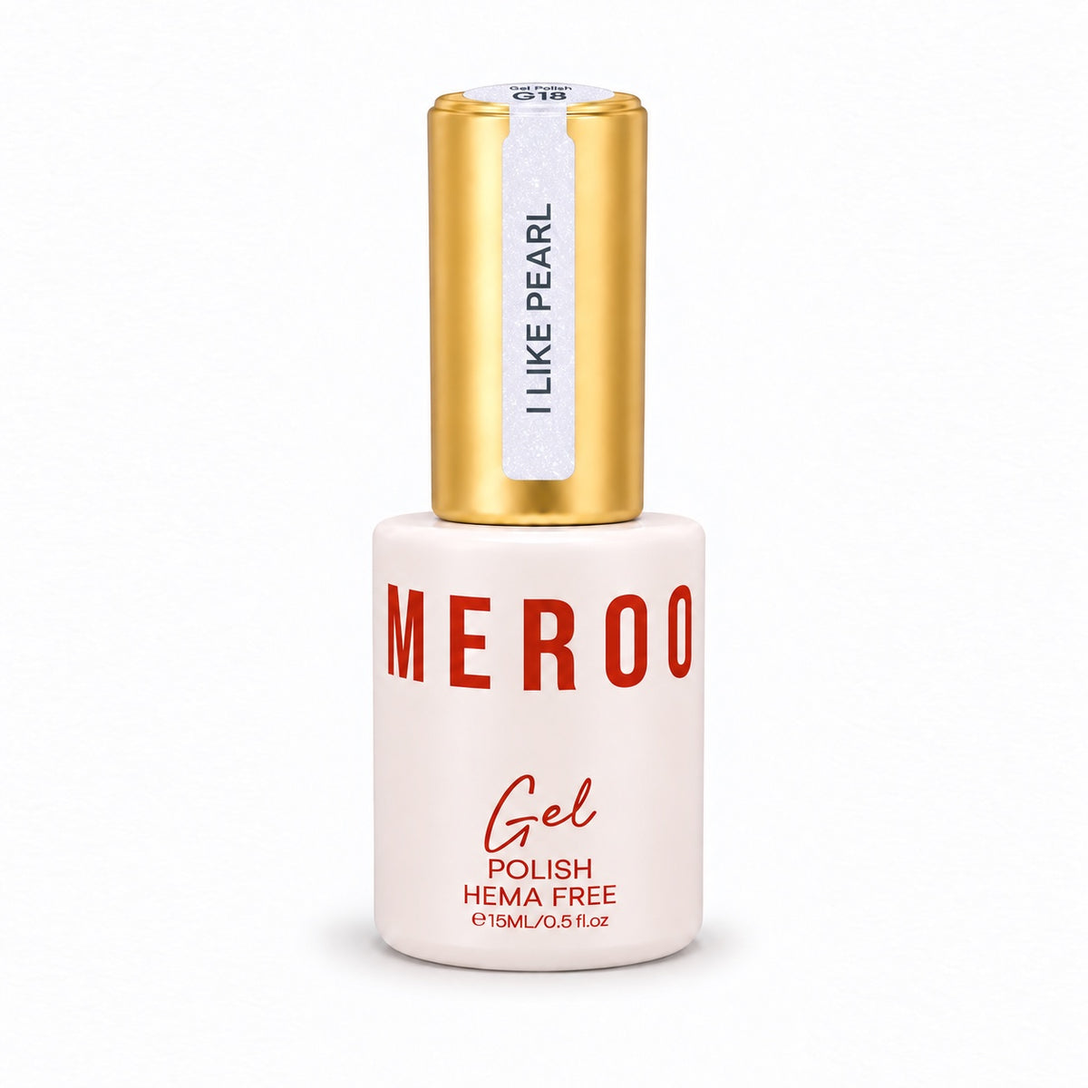 MEROO I Like Pearl G18 Glitter Gel Polish bottle, 15 ml