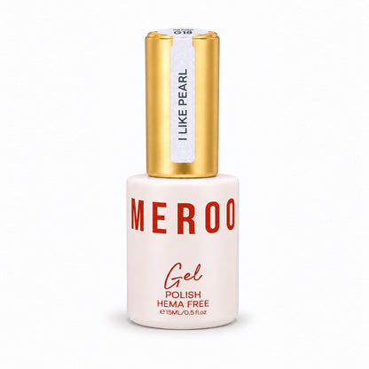 MEROO I Like Pearl G18 Glitter Gel Polish bottle, 15 ml