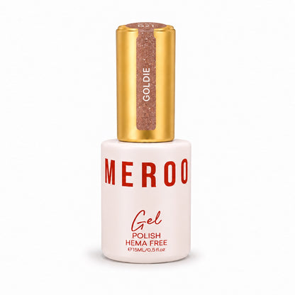 MEROO Goldie G21 Glitter Gel Polish bottle, 15 ml