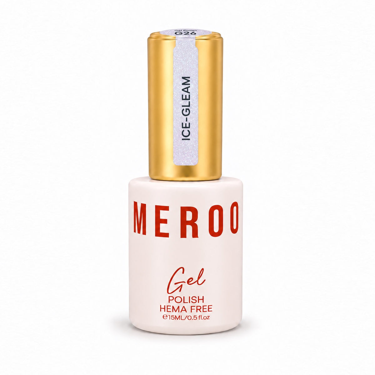 MEROO Ice Gleam G26 Glitter Gel Polish bottle, 15 ml