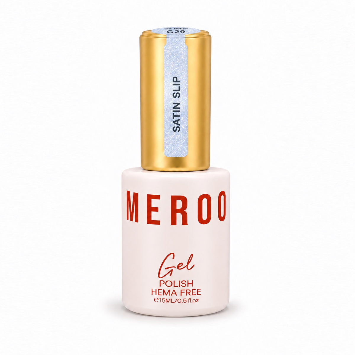 MEROO Satin Slip G29 Glitter Gel Polish bottle, 15 ml