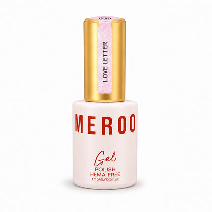 MEROO Love Letter G30 Glitter Gel Polish bottle, 15 ml