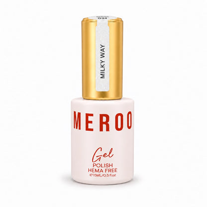 MEROO Milky Way G34 Glitter Gel Polish bottle, 15 ml