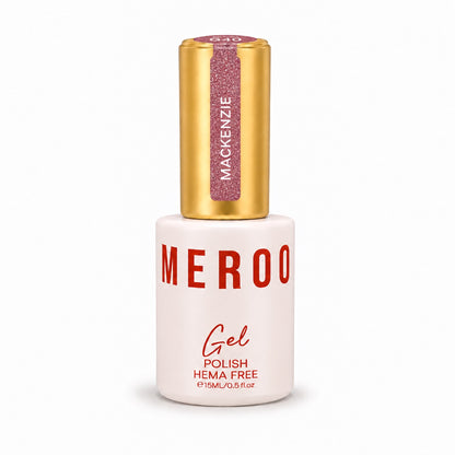 MEROO Mackenzie G40 Glitter Gel Polish bottle, 15 ml