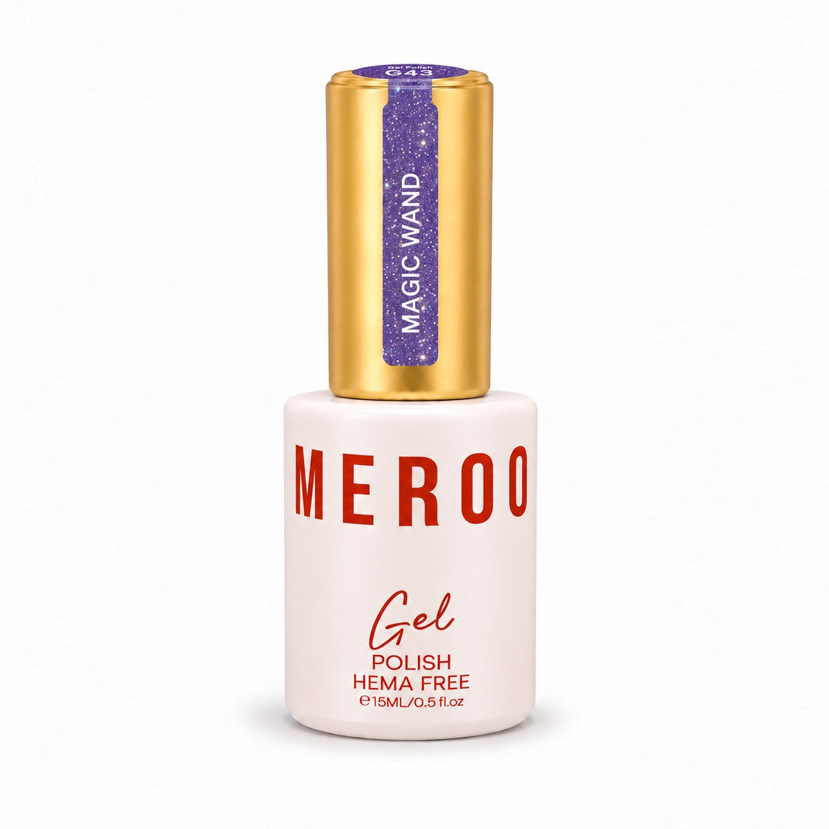 MEROO Magic Wand G43 Glitter Gel Polish bottle, 15 ml