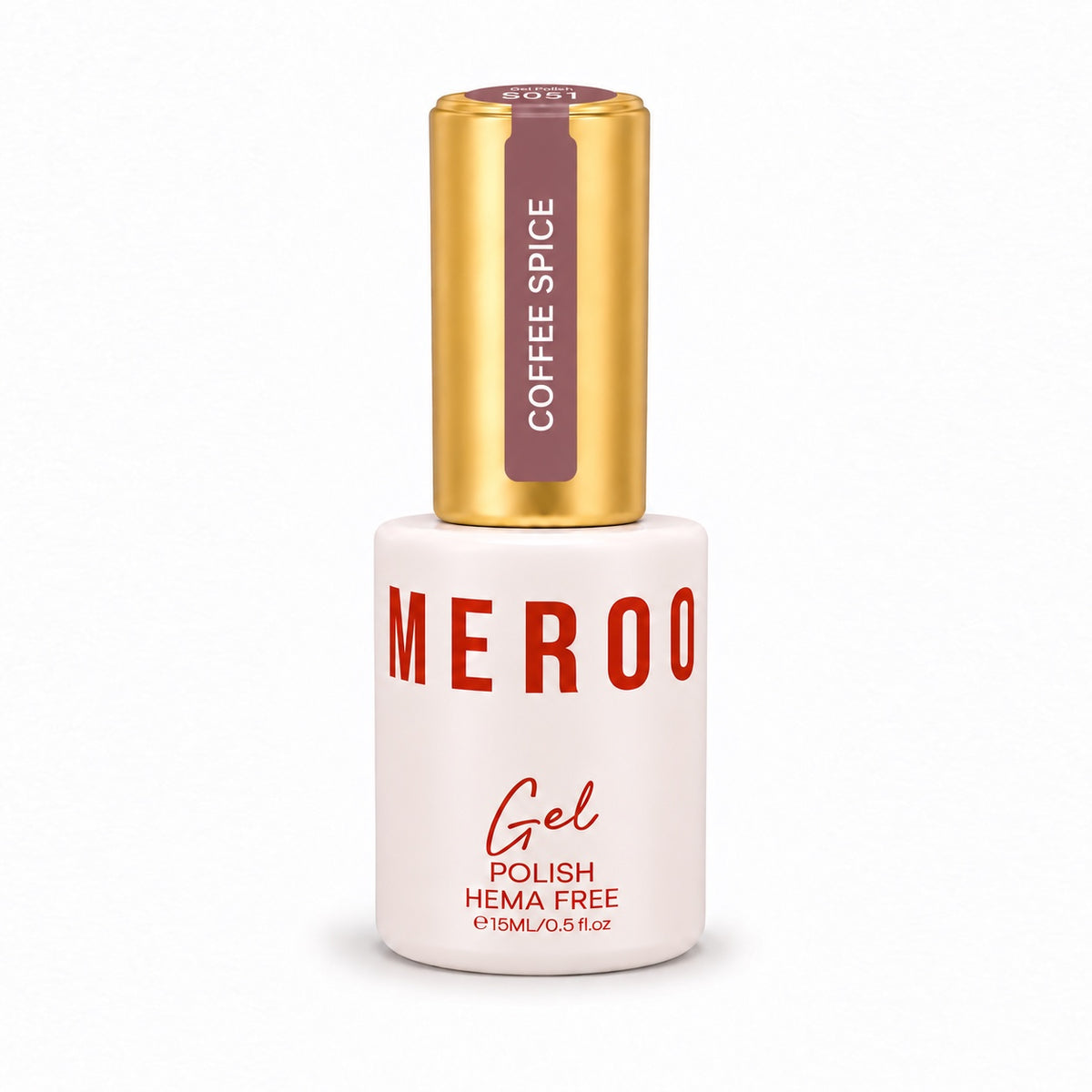 MEROO Coffee Spice S051 Gel Polish bottle, 15 ml