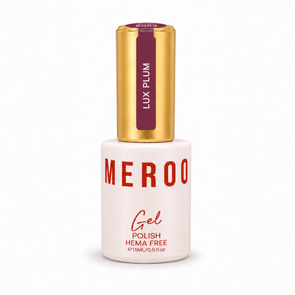 MEROO Lux Plum S053 Gel Polish bottle, 15 ml