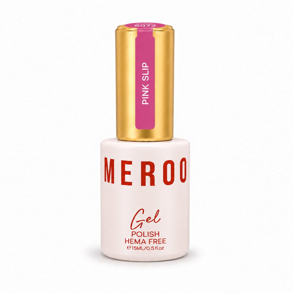 MEROO Pink Slip S072 Gel Polish bottle, 15 ml