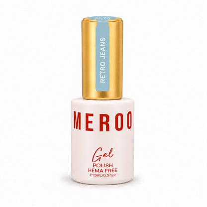 MEROO Retro Jeans S076 Gel Polish bottle, 15 ml