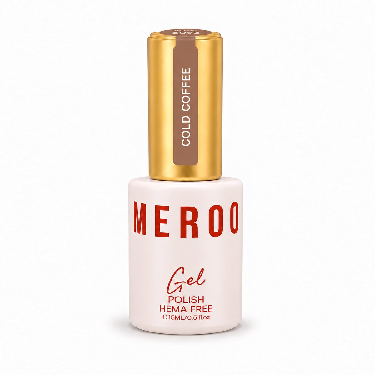 MEROO Cold Coffee S093 Gel Polish bottle, 15 ml
