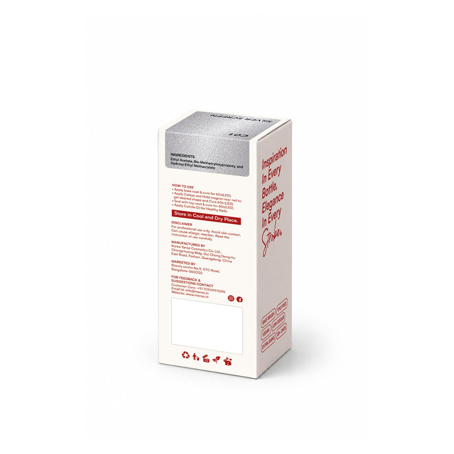 MEROO Silver Screen C01 packaging back and label instructions