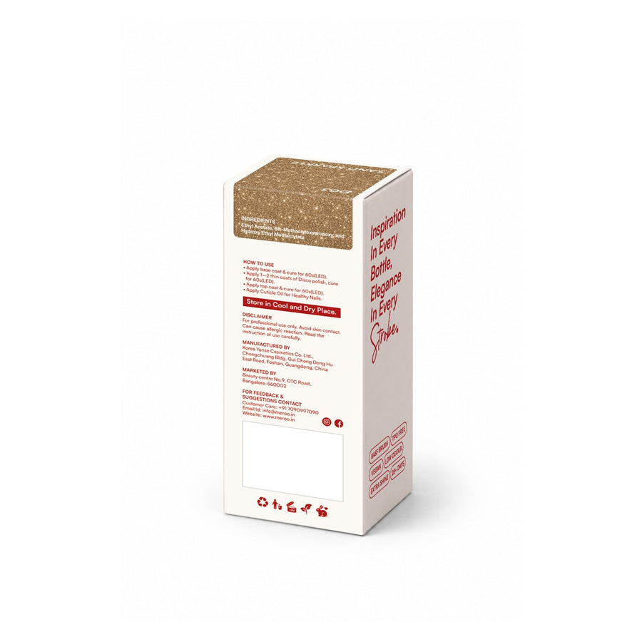 MEROO Sand Sparkle D03 packaging back and label instructions