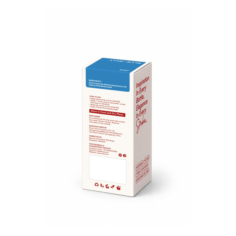 MEROO Blue Jelly J04 packaging back and label instructions